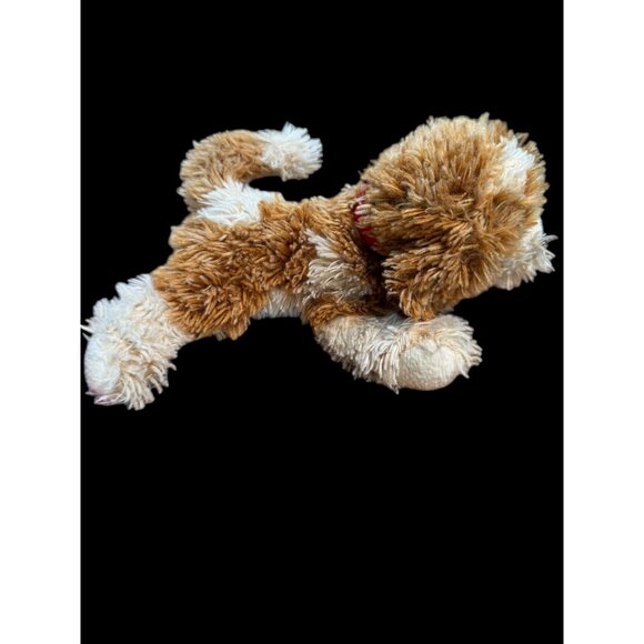 Douglas Plush Dog Toy Brown & White Floppy Stuffed Animal 8" Long Soft & Cuddly - Picture 5 of 8